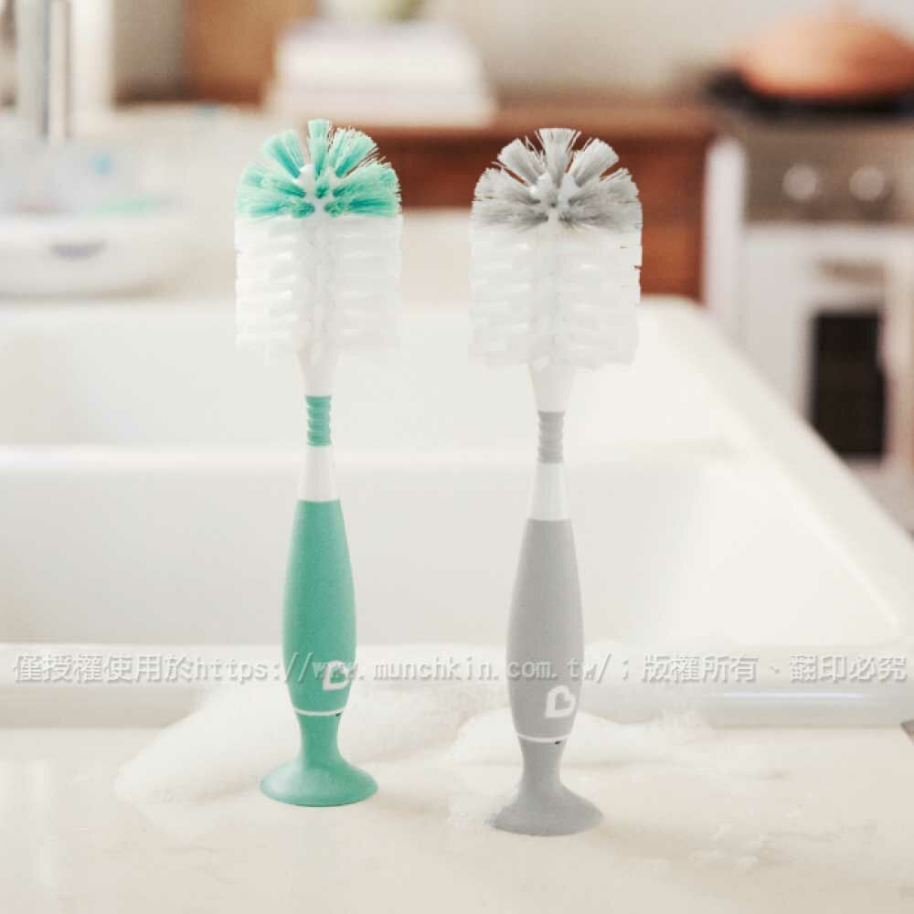 二合一奶瓶奶嘴刷(吸盤)-綠