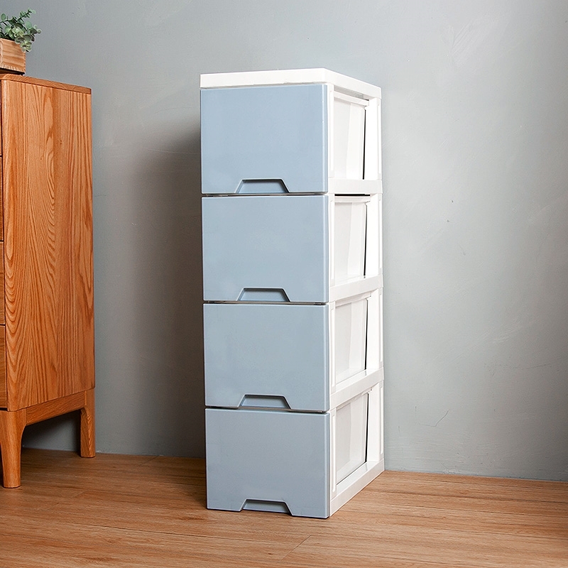 舞動漸層收納櫃四層-無輪(小抽) 藍