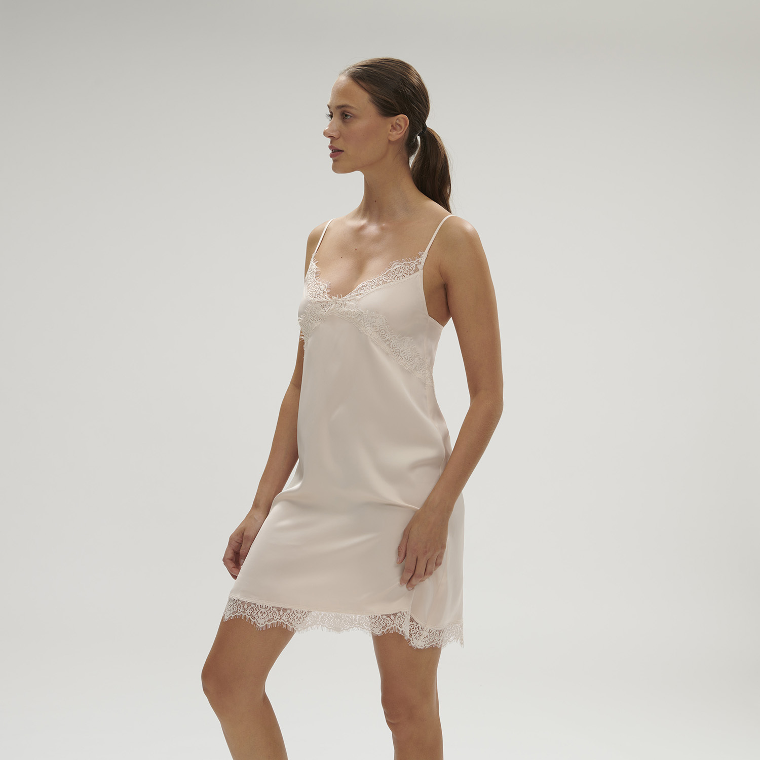 SATIN SECRETS 秘密 連身襯裙 櫻花粉