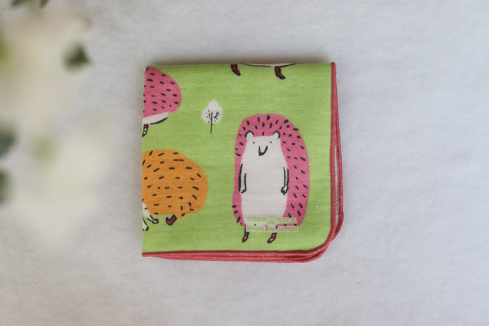 COCOWALK 刺蝟 純棉 方巾 手帕