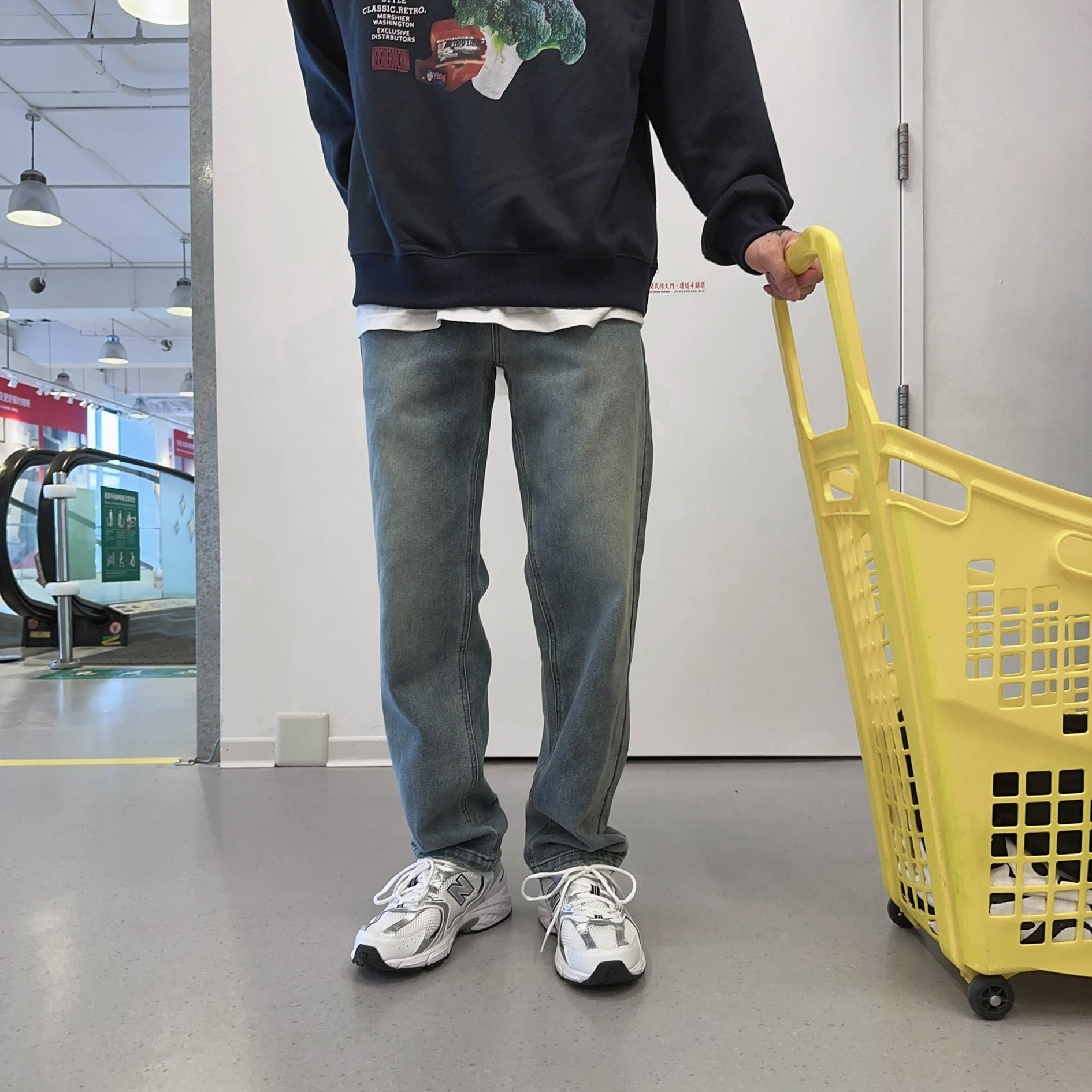 T+CC 韓國微寬基本款牛仔褲 68719