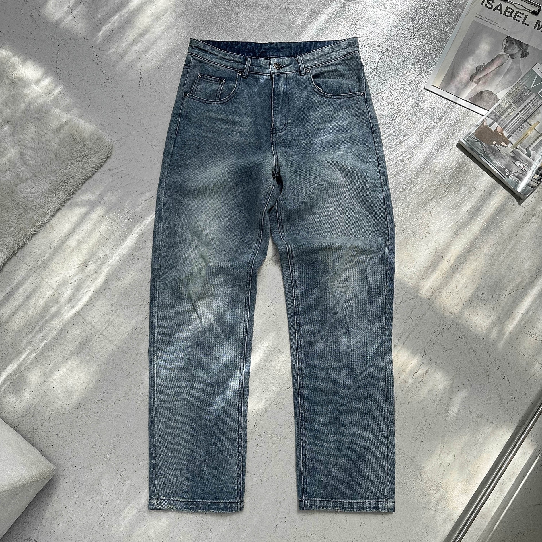 T+CC 韓國微寬基本款牛仔褲 68719