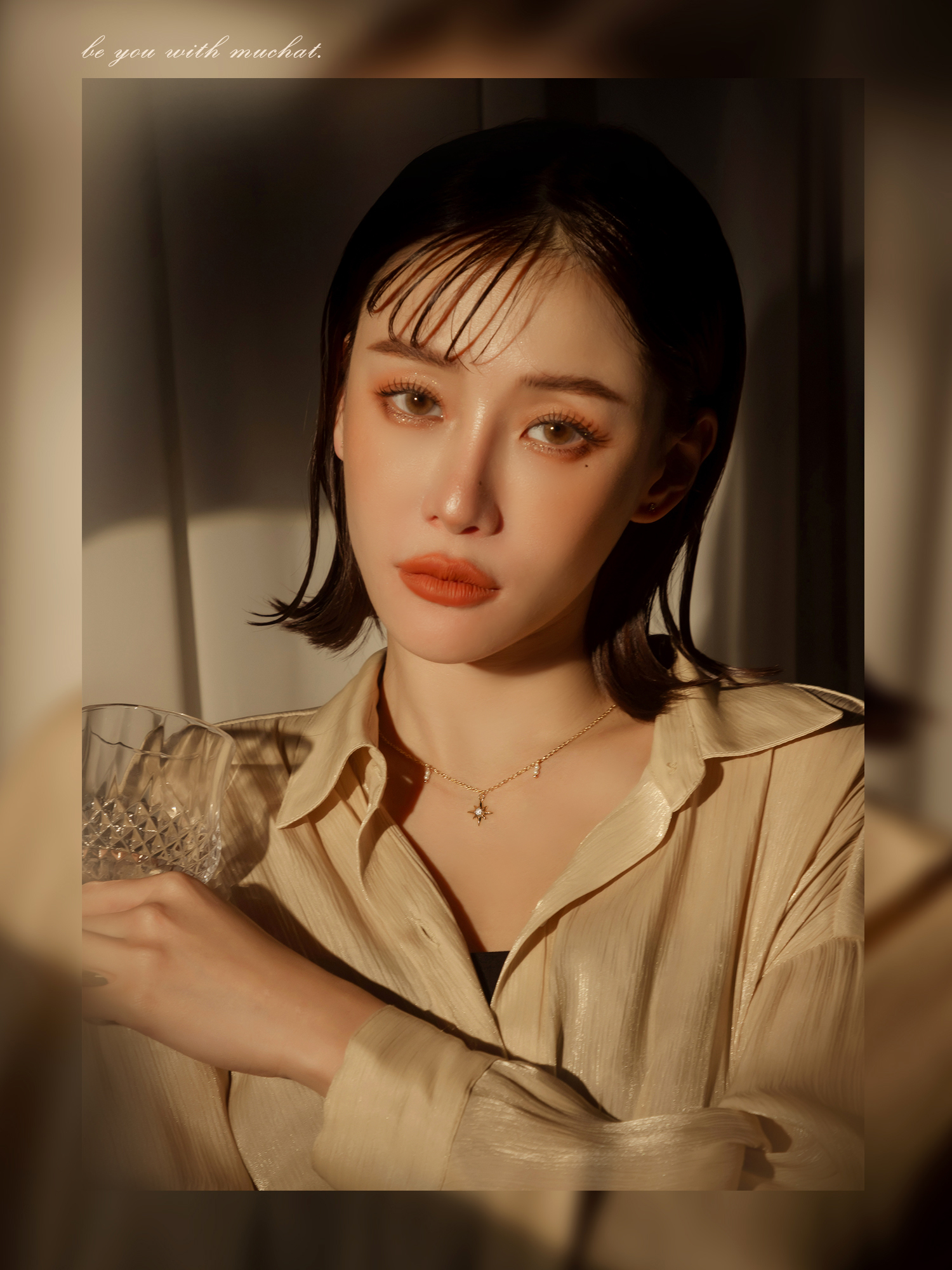 日夜光輝。MUCHAT手作14KGP鋯石星芒珍珠項鍊