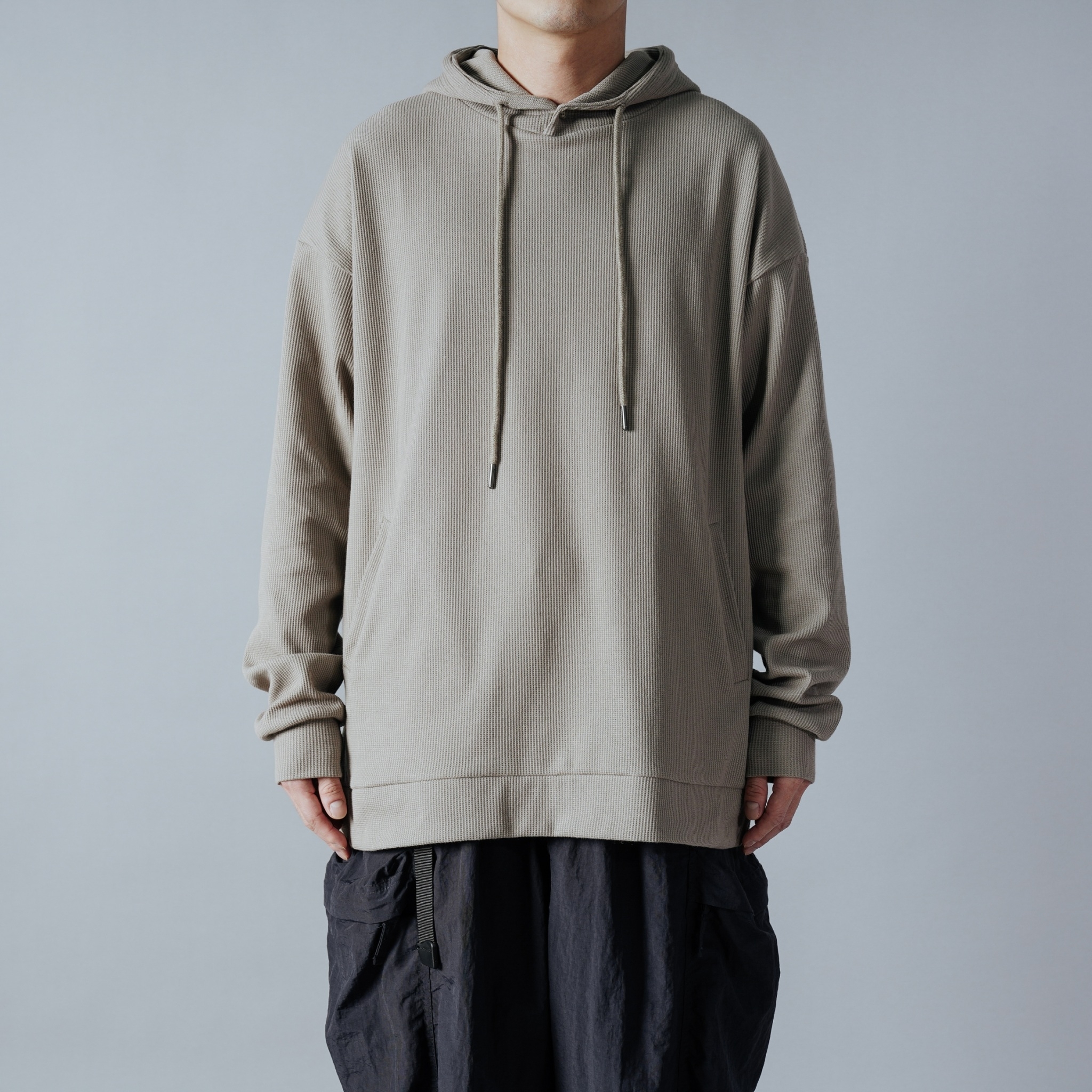 SBG 華夫格領扣長袖帽Tee SB127