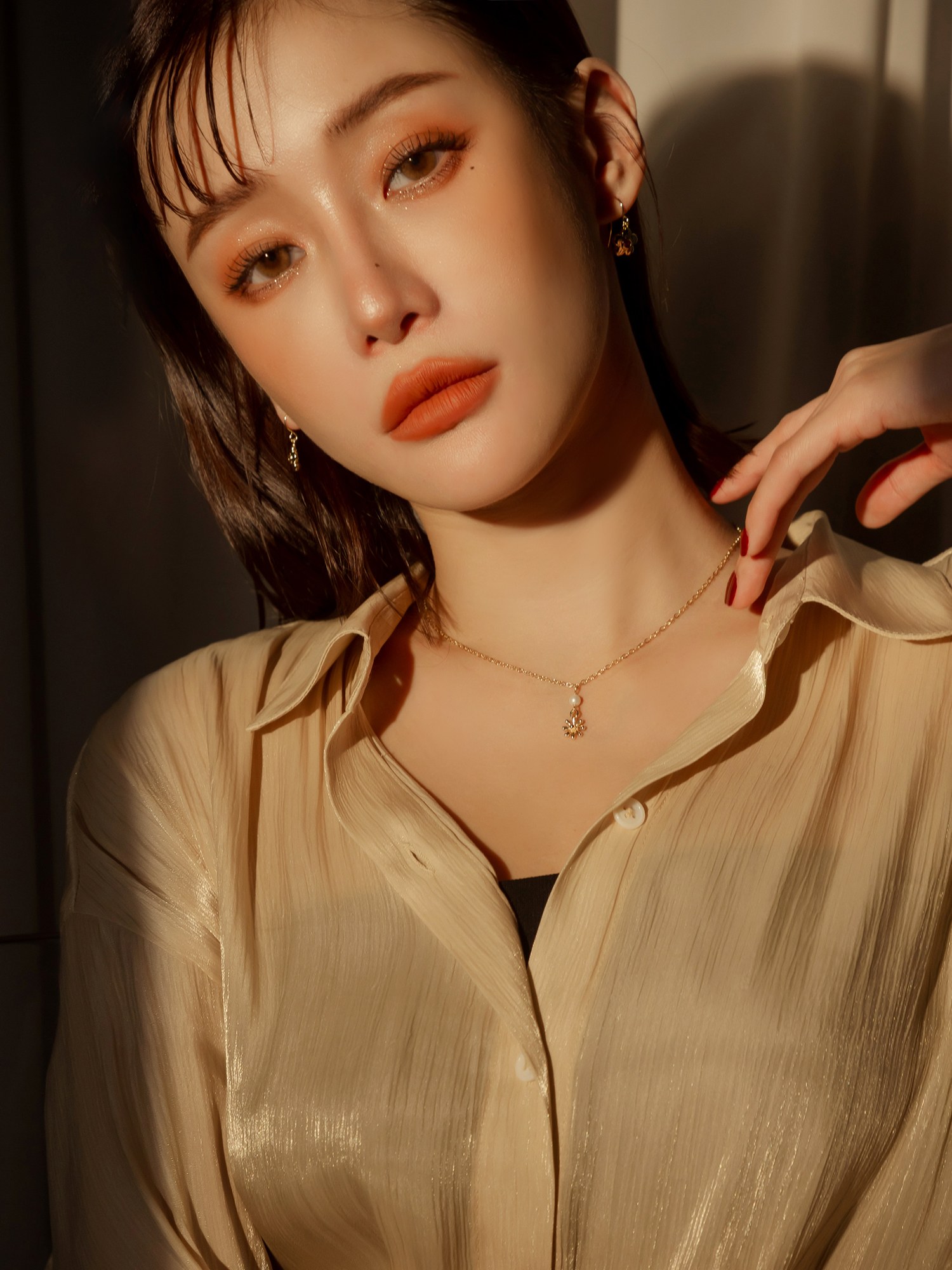 溫柔樂章。MUCHAT手作14KGP花朵珍珠項鍊