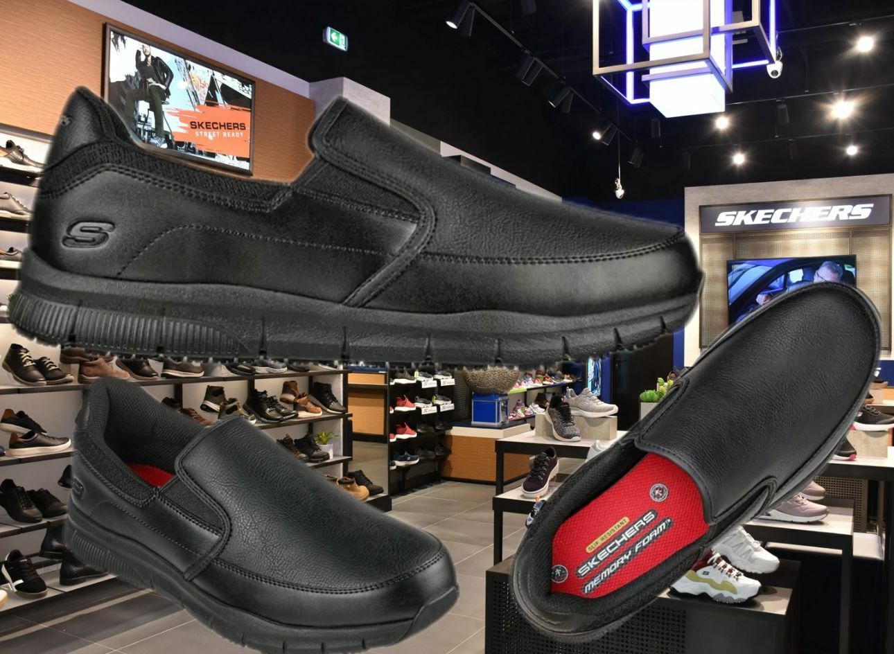 【預購】Skechers  K022073 男裝防滑皮鞋