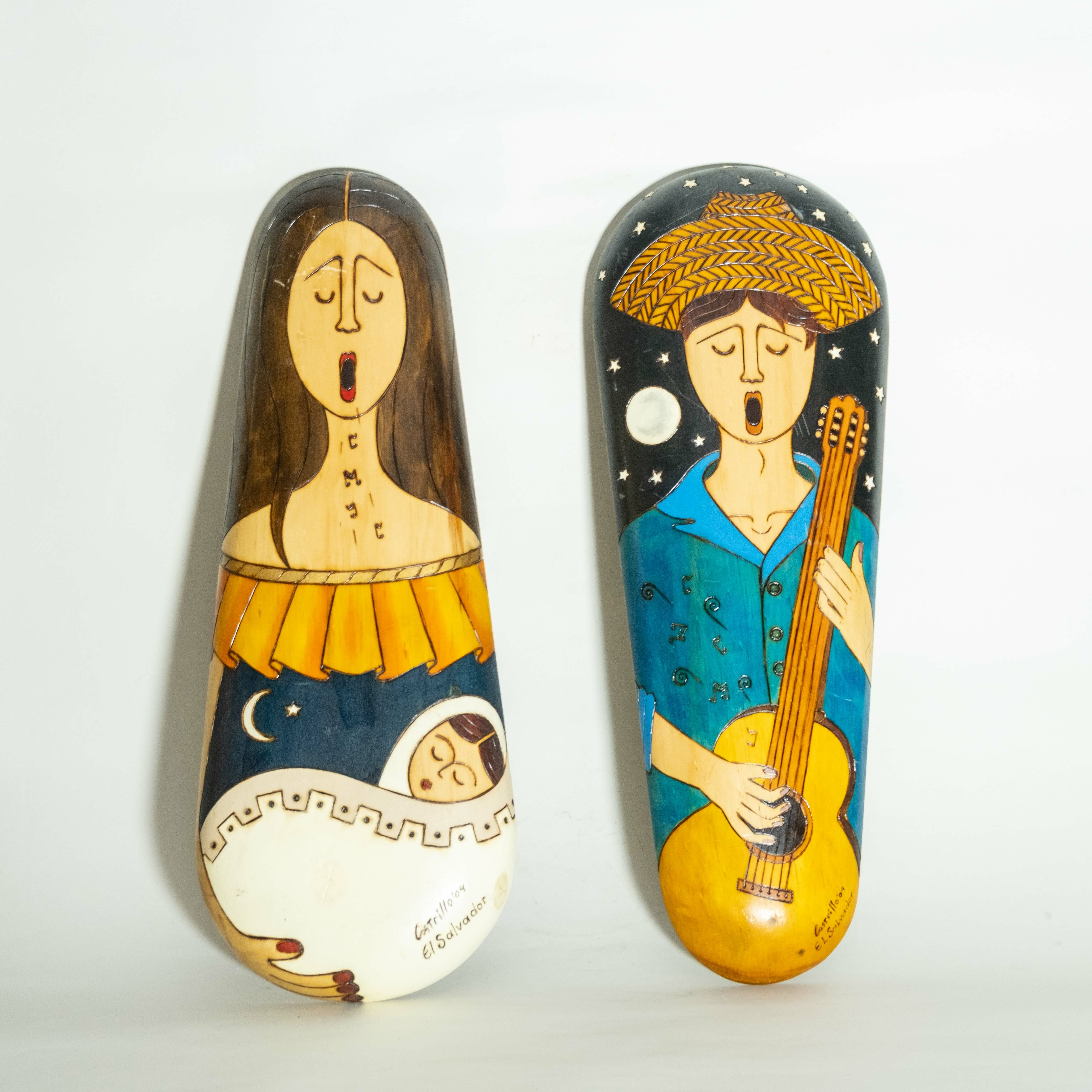 木雕壁飾｜歌者｜薩爾瓦多