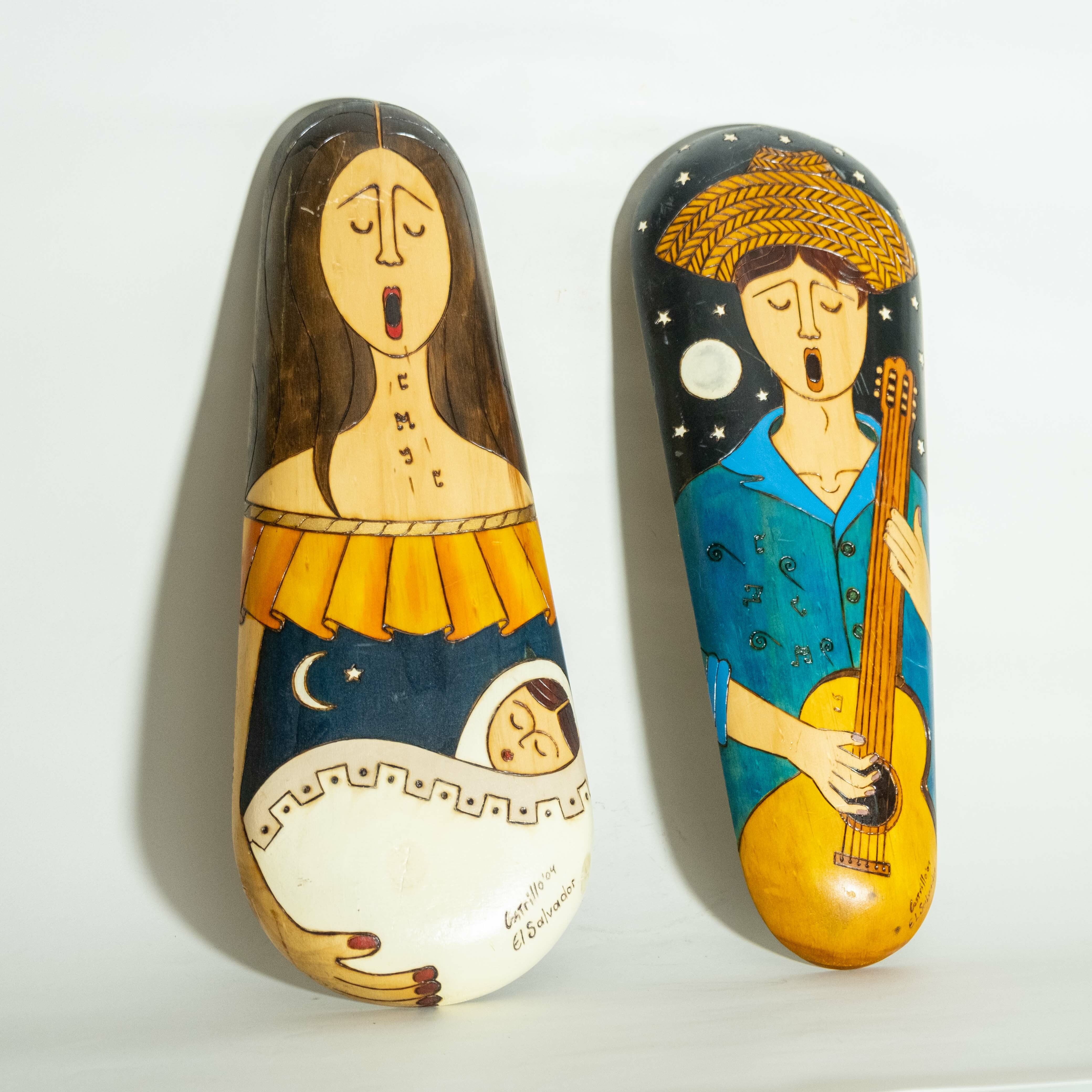 木雕壁飾｜歌者｜薩爾瓦多