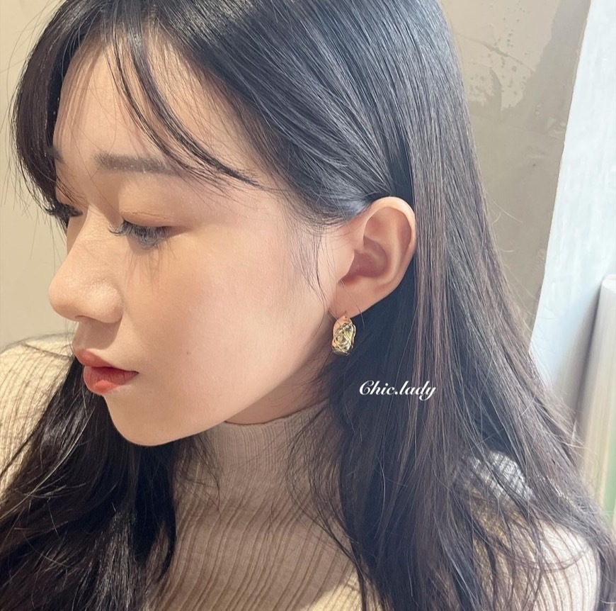 Earrings | 百搭菱格紋耳環