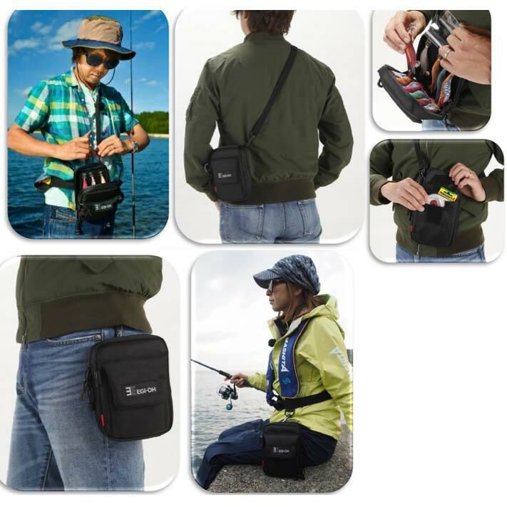 EGI-OH (エギ王) EGING BAG LB &amp; EGI STOCKER Yamashita Eging Bag Egi Stocker 200 x 150 x 90mm Black (3193