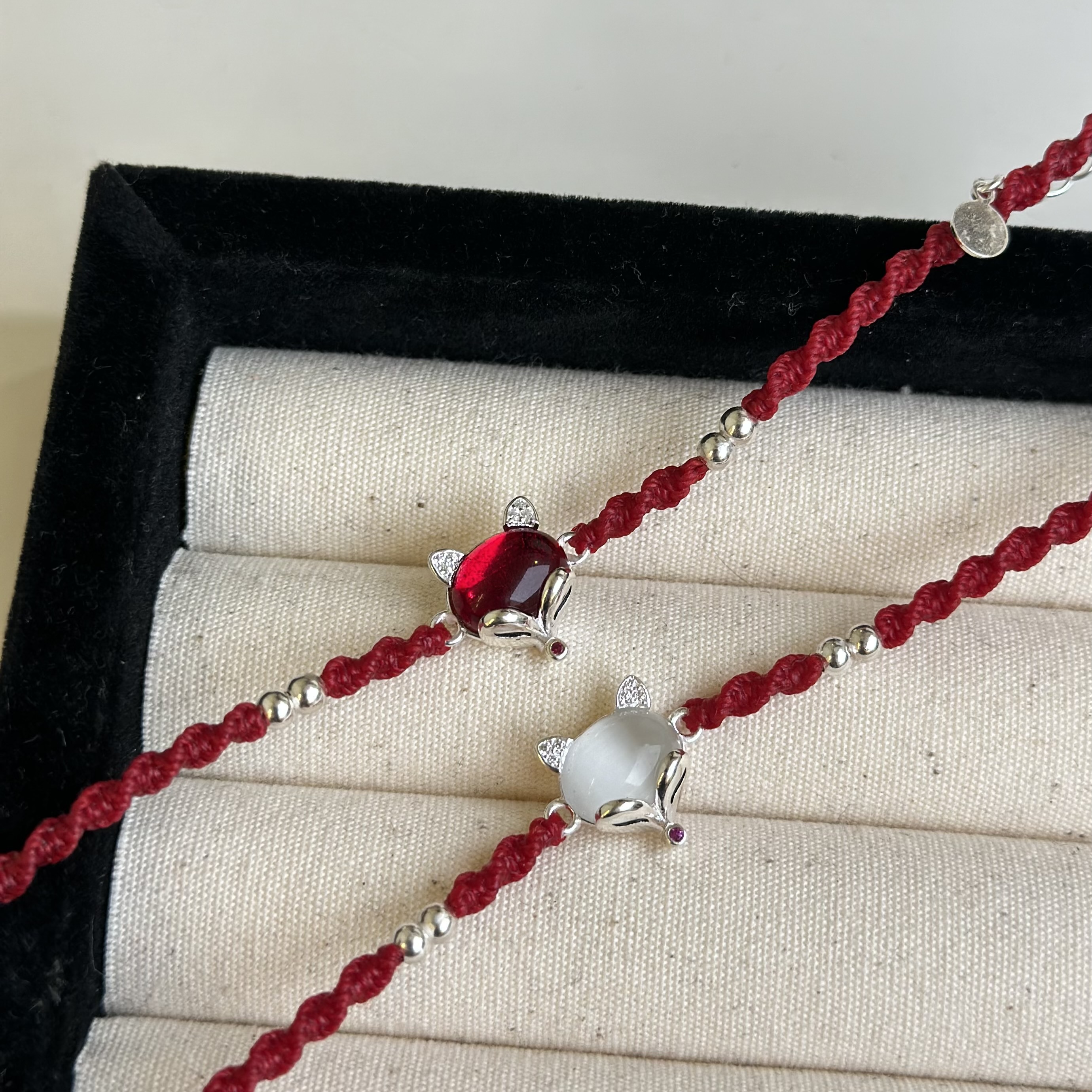 開運．純銀小狐狸貓眼石手鍊