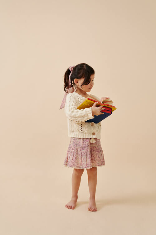 LOUISEMISHA│Alambra Shorts鬆緊短褲．Pink Daisy Garden