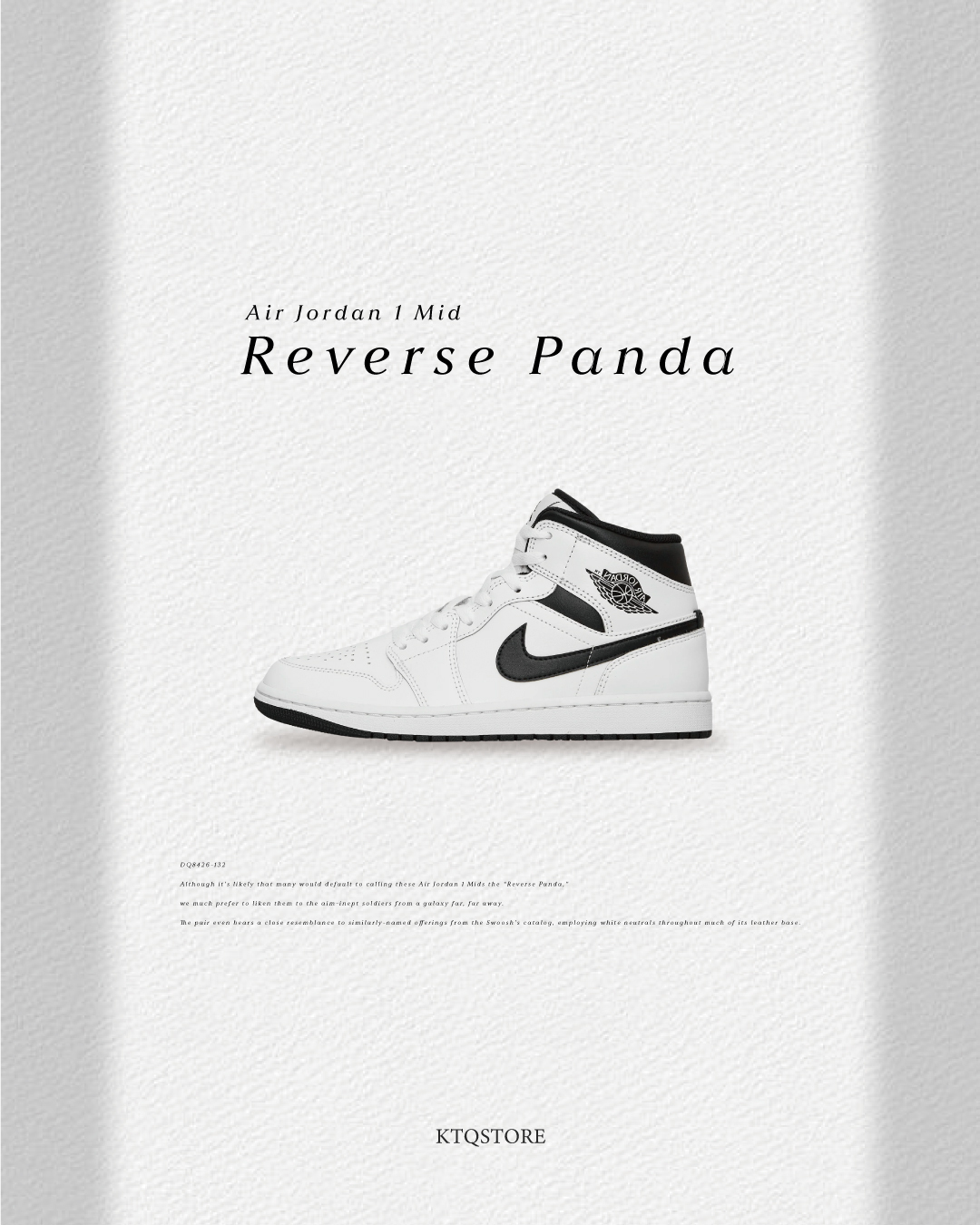 KTQ STORE ‧現貨Air Jordan 1 White Panda 白熊貓白黑高筒男款 DQ8426-132