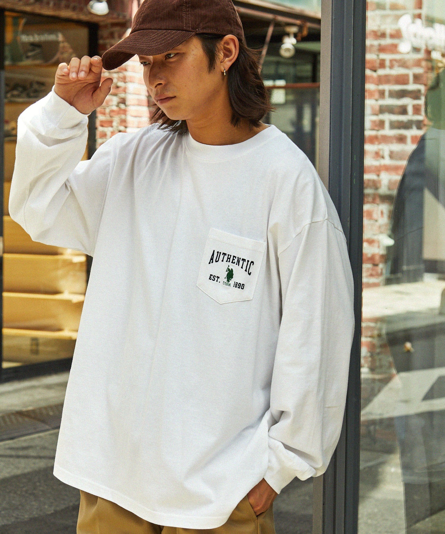 日版 U.S. POLO ASSN. Logo Embroidery Pocket T-Shirt [ls320]