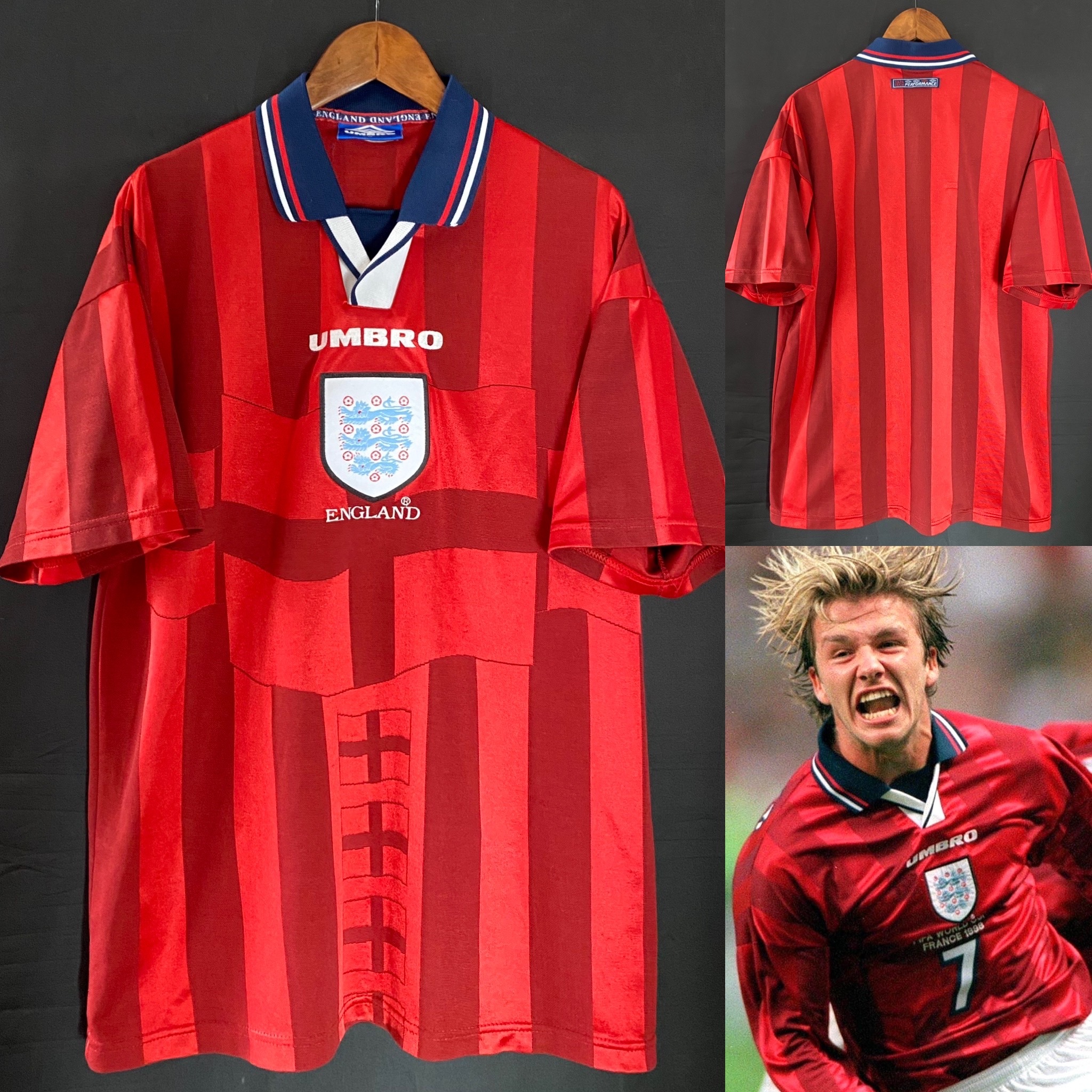 England 1998 FIFA World Cup Umbro Away Shirt