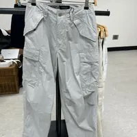 [S] WHO.A.U COTTON NYLON CARGO PANTS,GRAY, WHTAE2311U1507500-GRAY (SWAU297)