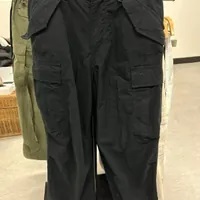[S] WHO.A.U COTTON NYLON CARGO PANTS,BLACK, WHTAE2311U1908000-BLACK (SWAU298)
