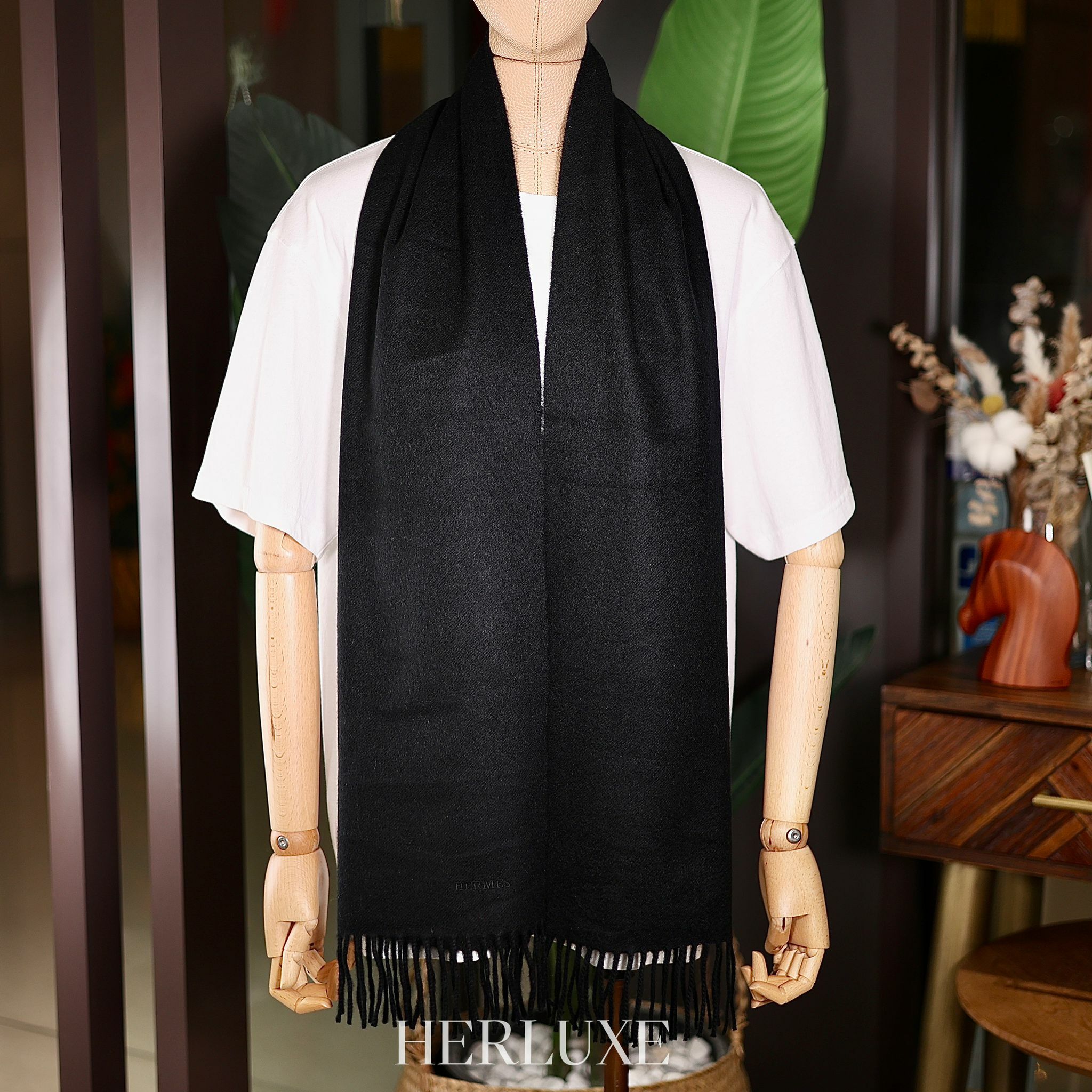 Unie brodee muffler 40x160cm noir/noir