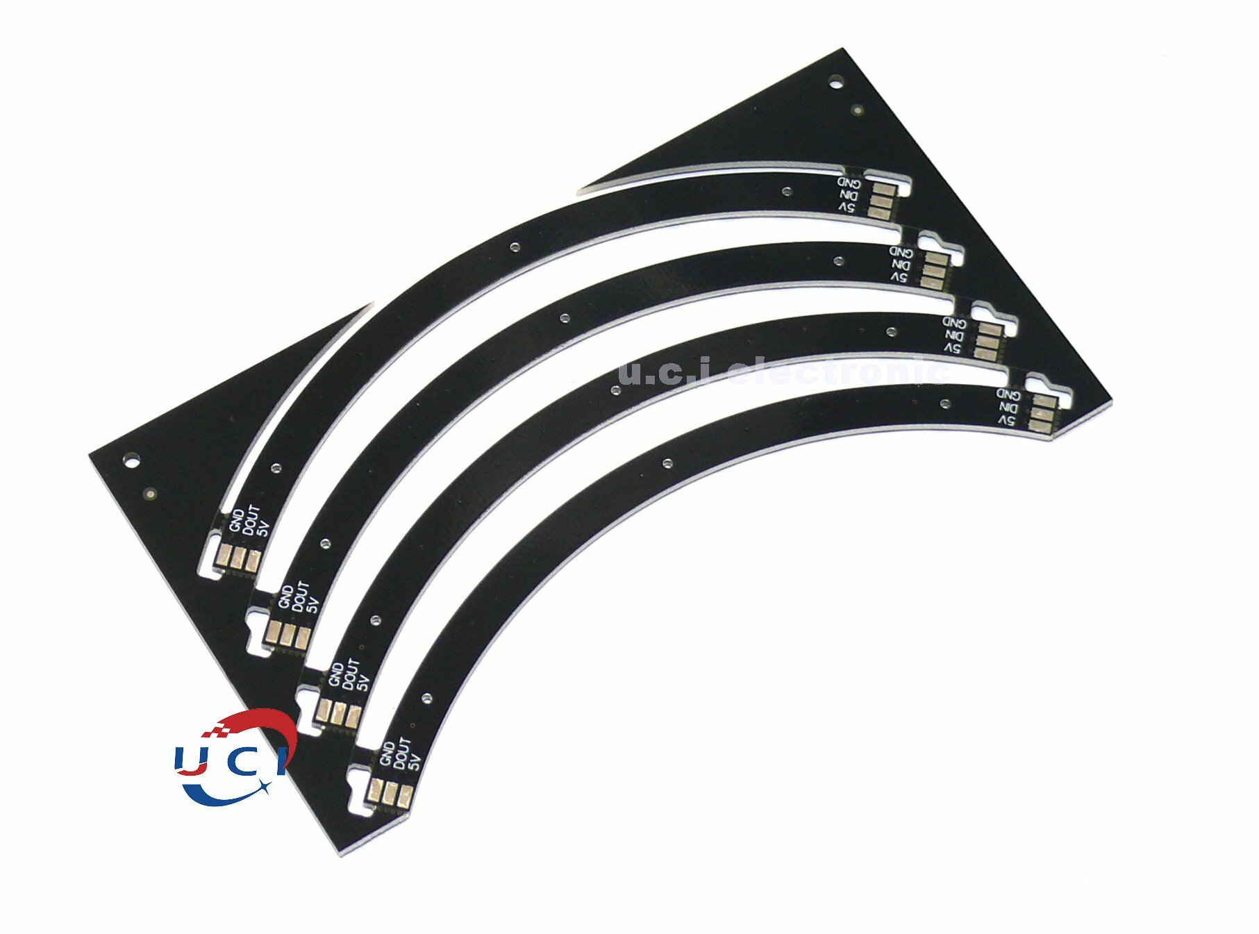 【UCI電子】(W-5) WS2812 - 60位全彩驅動LED 彩燈Ring Wall Clock環形燈1/4 可級聯