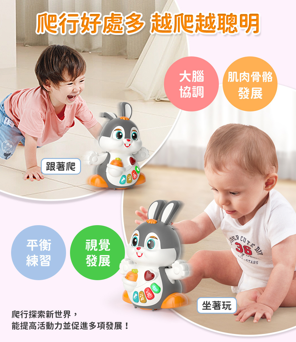 HolaLand歡樂島 搖擺活力兔 感統玩具