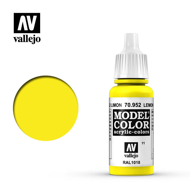 Acrylicos Vallejo 70.952 模型漆011 檸檬黃 Lemon Yellow 17ml