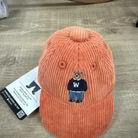 [S] WHO.A.U STEVE CORDUROY BALL CAP KEYRING,ORANGE, WHAWD4T42A-00-ORANGE (SWAU315)