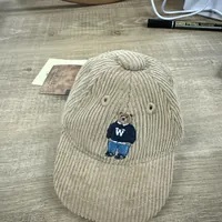 [S] WHO.A.U STEVE CORDUROY BALL CAP KEYRING,BEIGE, WHAWD4T42A-00-BEIGE (SWAU317)