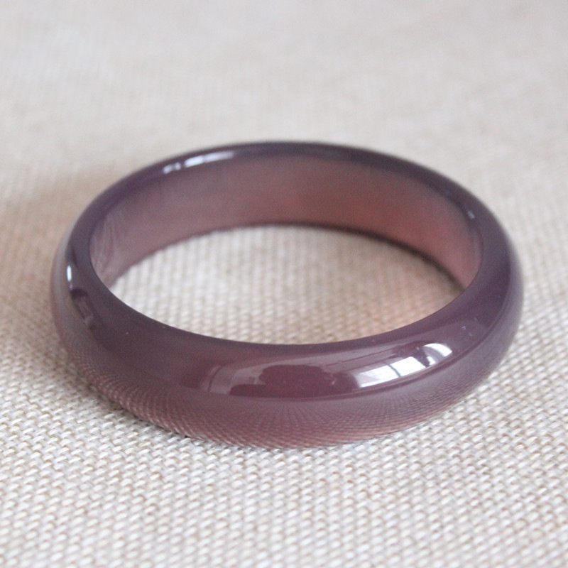 【玉鐲】冰種帝王紫瑪瑙手鐲 (寬條/圓條)