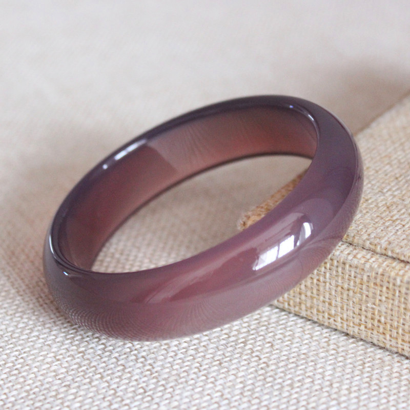 【玉鐲】冰種帝王紫瑪瑙手鐲 (寬條/圓條)