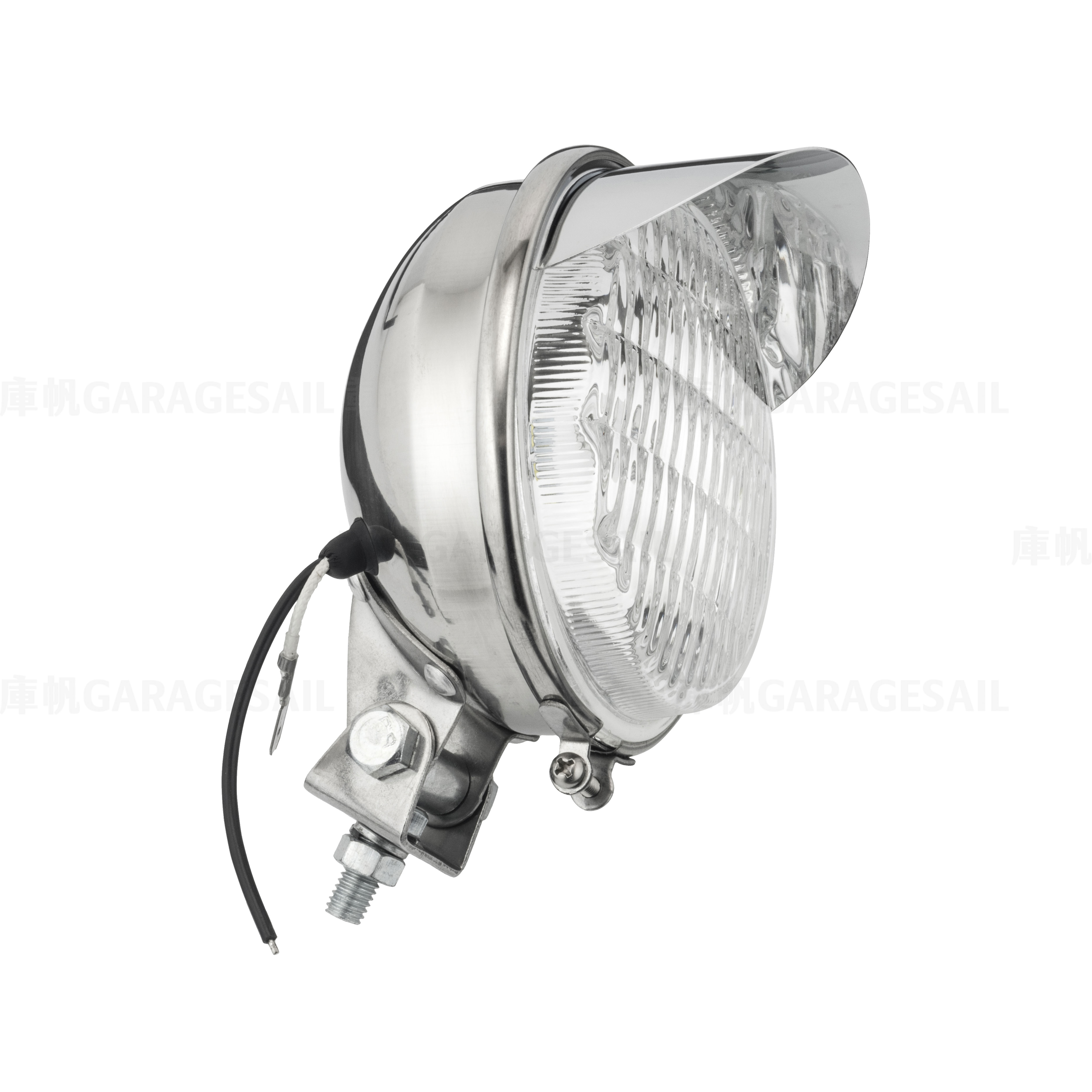 4吋圓 薄型 下鎖式 燈簷大燈 銀