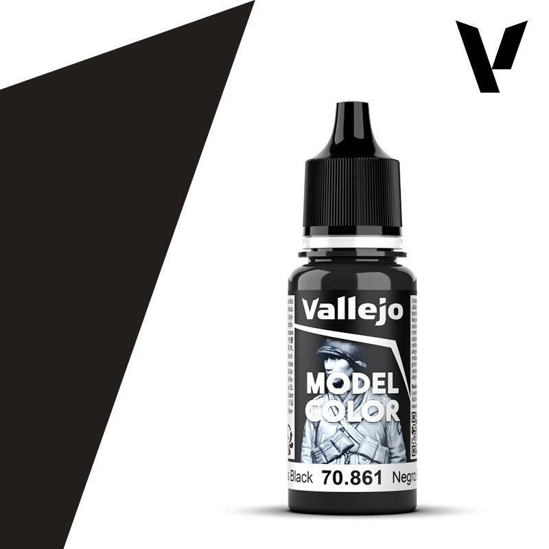 Acrylicos Vallejo 70.861 模型漆170 亮光黑 Glossy Black 17ml