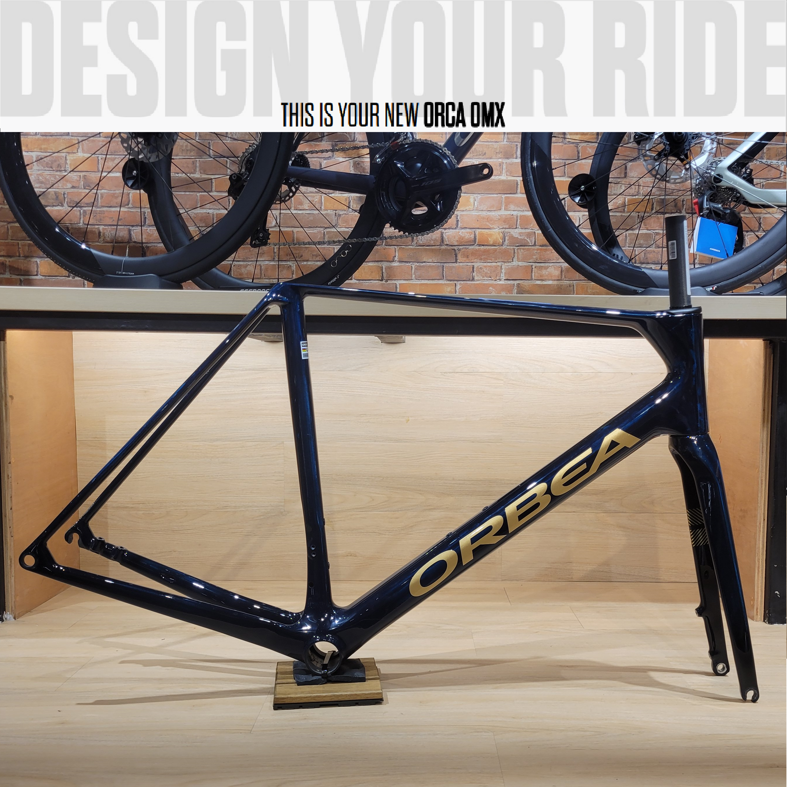 Orbea Orca OMX 2024 公路車架 55cm Blue Carbon (不包車把及把立)