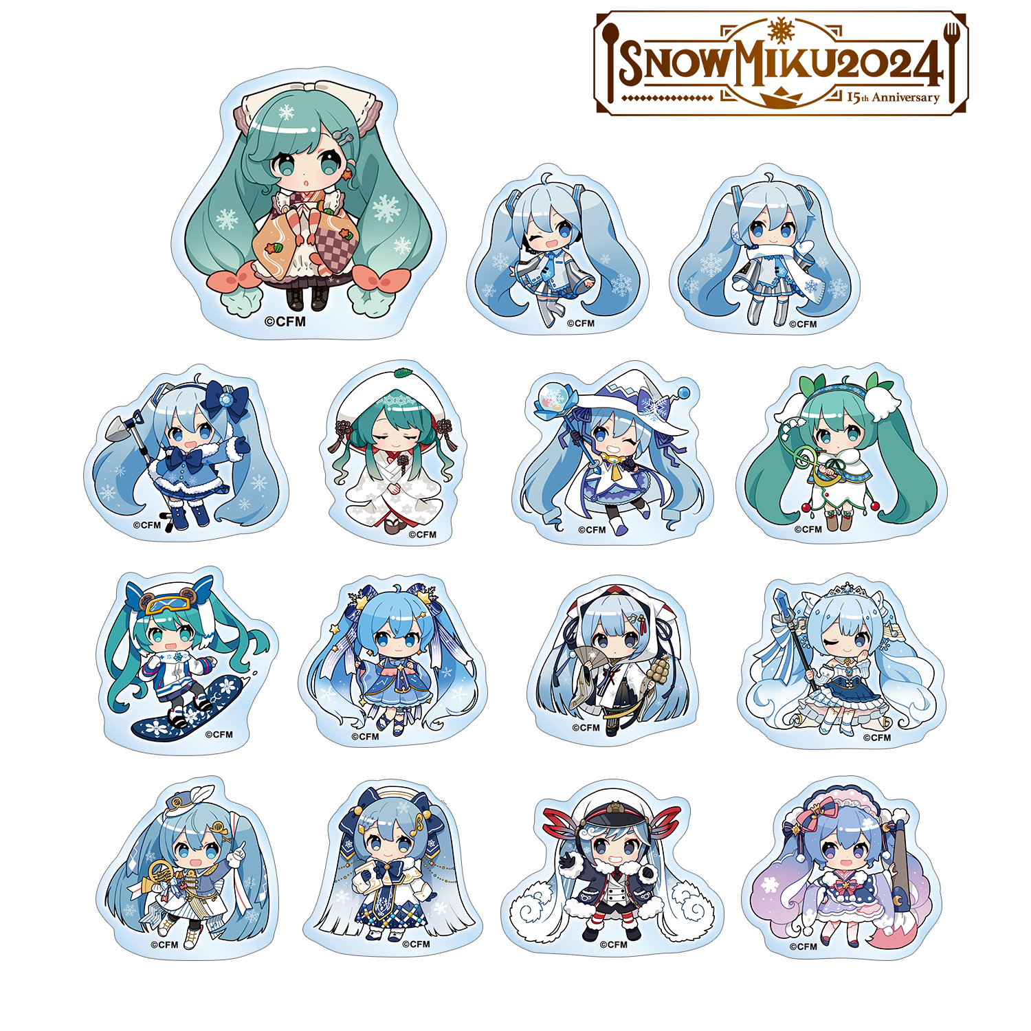 「ACG.GO」「預購」SNOW MIKU 2024 亞克力貼紙SET