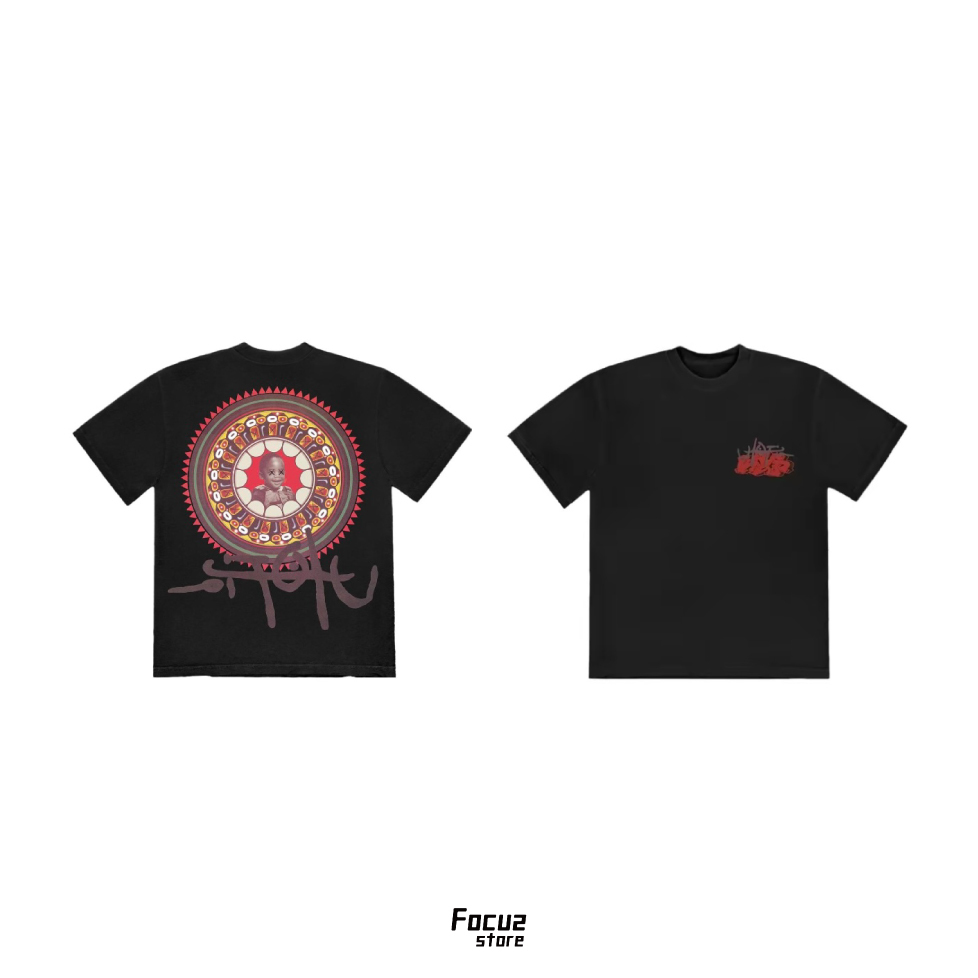 【Focus Store】現貨秒發 Travis Scott x Kaws "Utopia" 聯名短袖 黑色 SS002