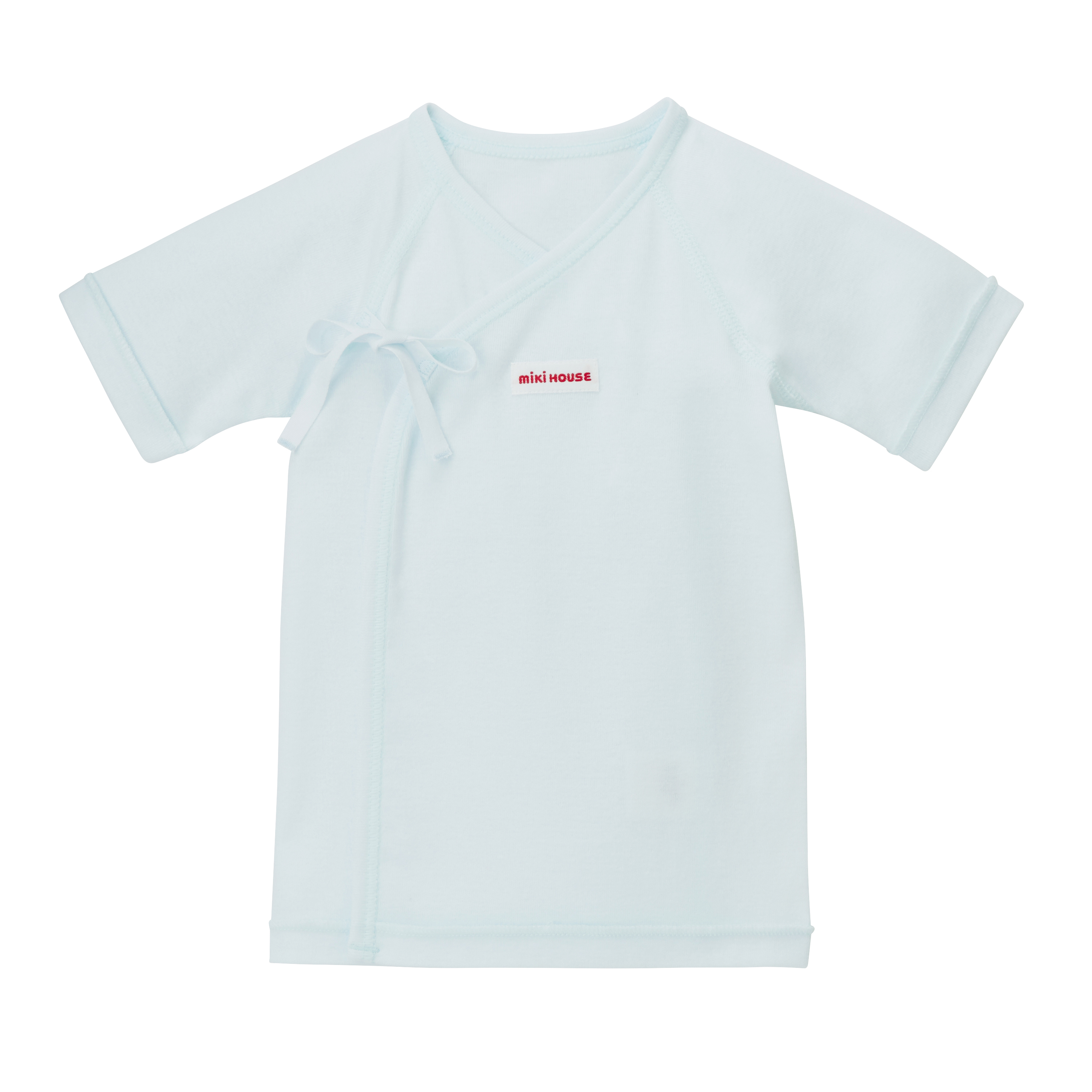 羅紋針織棉LOGO短袖肚衣-天藍