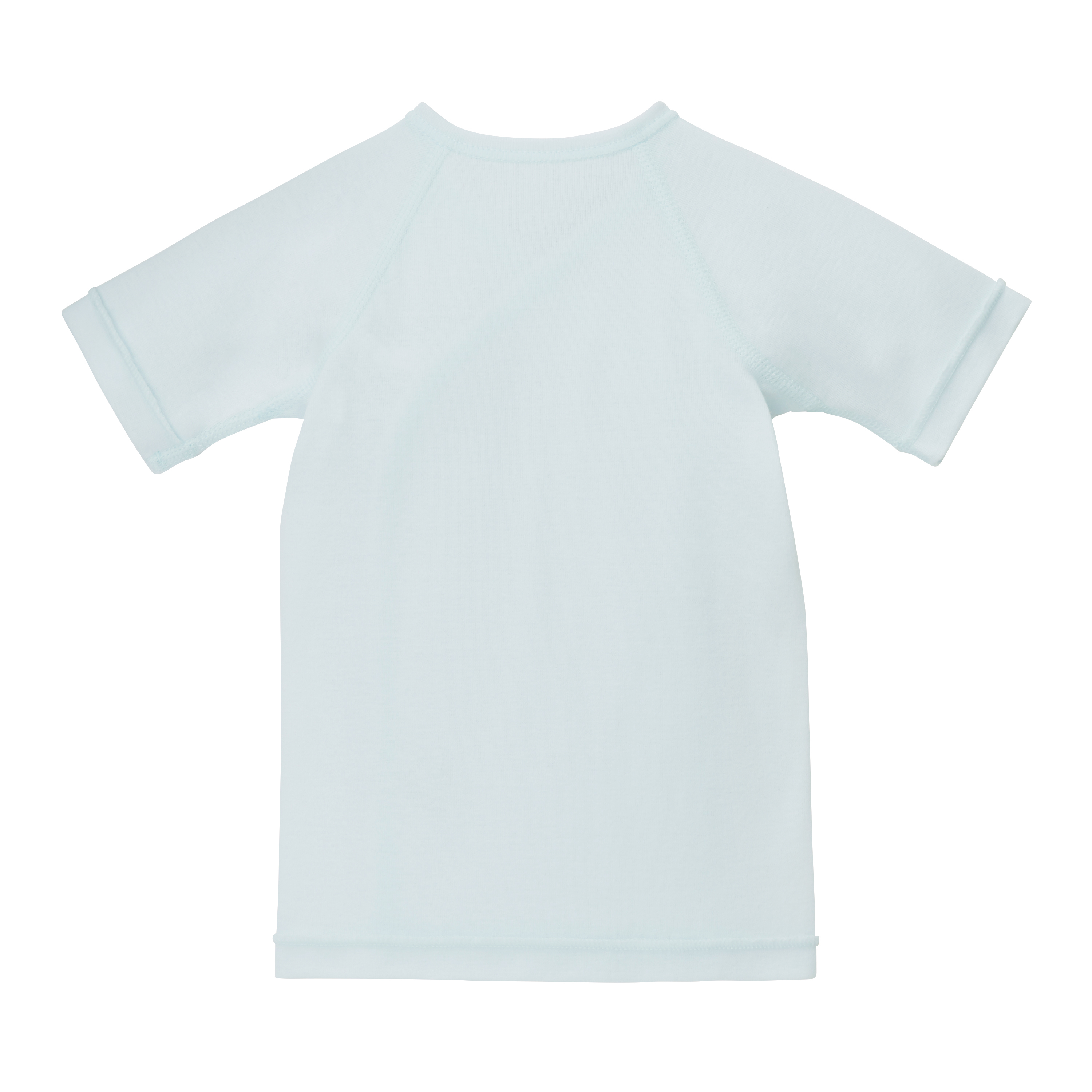 羅紋針織棉LOGO短袖肚衣-天藍