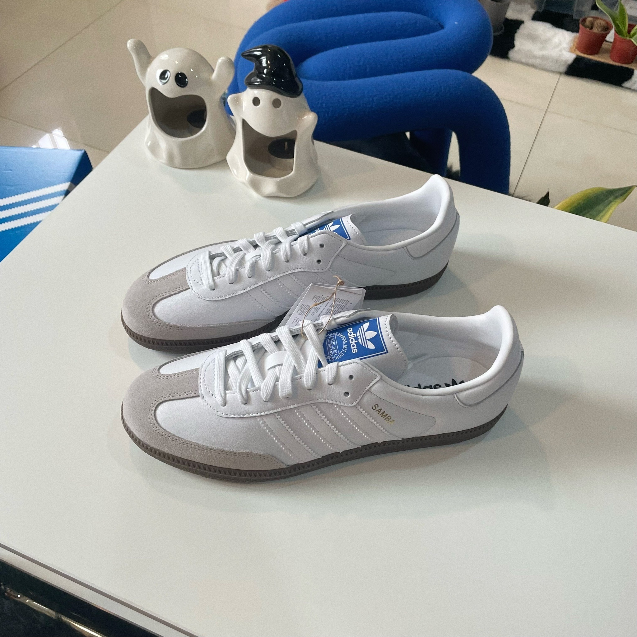 Adidas Originals Samba OG 白色 白線 男女 焦糖底 復古鞋 IE3439