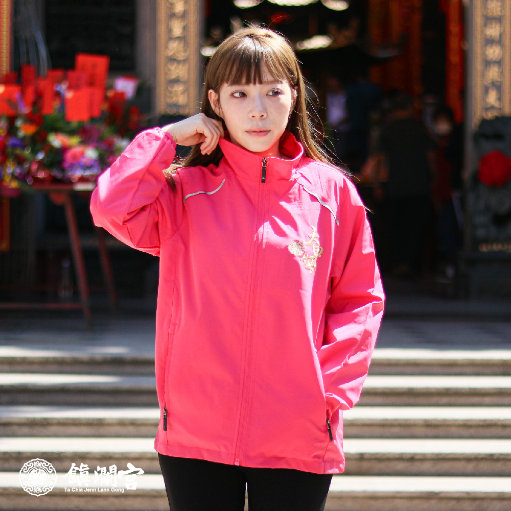 遶境風衣外套薄款-桃紅色｜必備｜防風｜薄外套｜輕便｜防曬【鎮瀾宮】