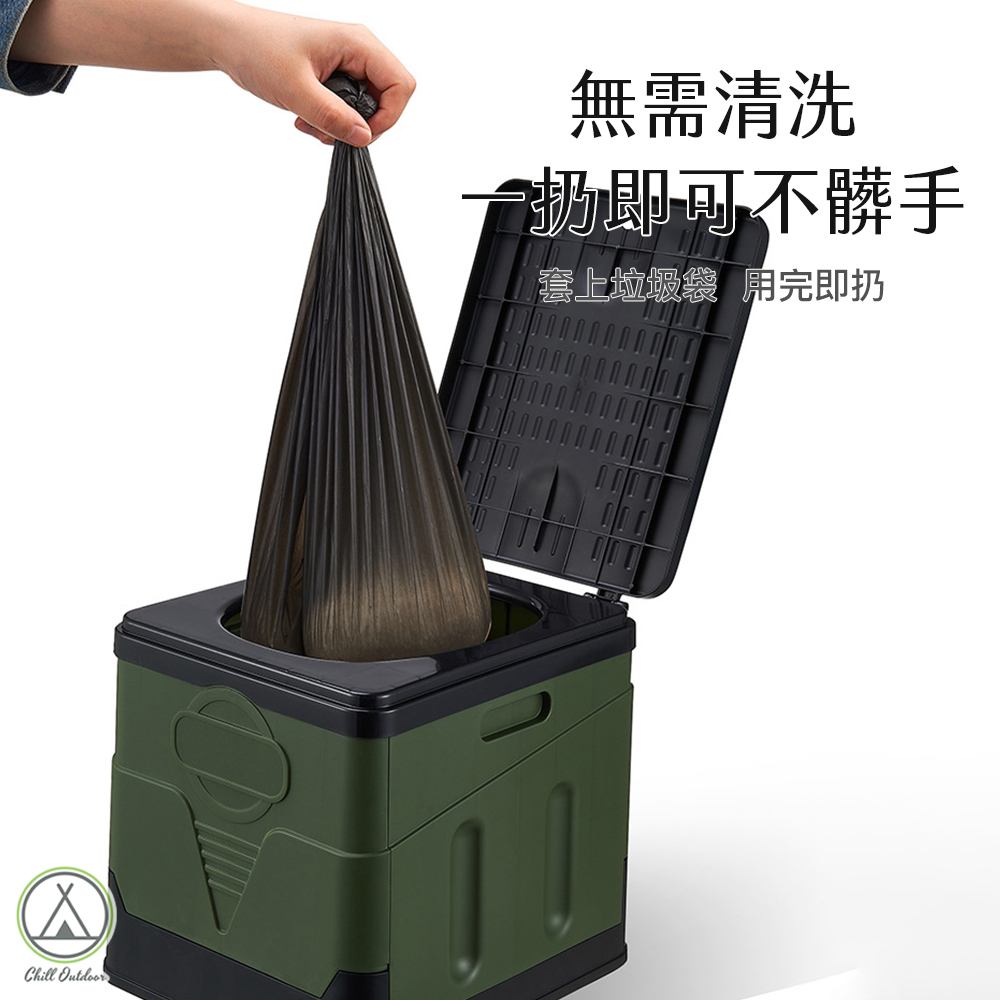 小款 戶外移動可折疊馬桶 (贈垃圾袋+固化劑)