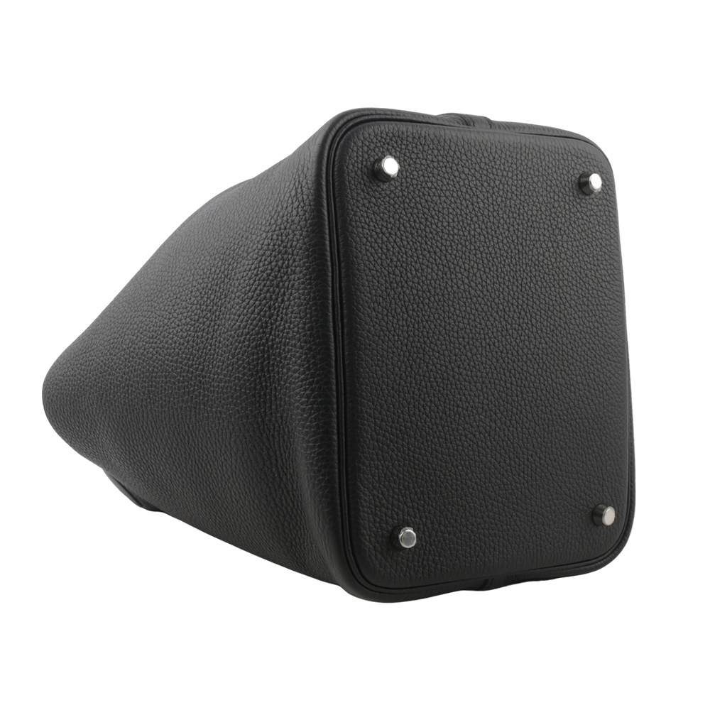 【HERMES】Picotin Lock 22cm MM手提水桶包(黑色) H060991CC 89