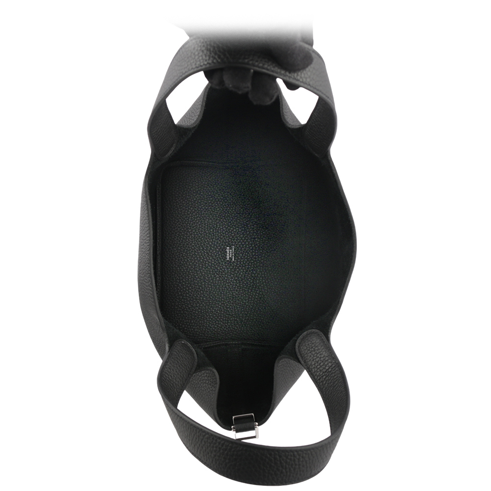 【HERMES】Picotin Lock 22cm MM手提水桶包(黑色) H060991CC 89