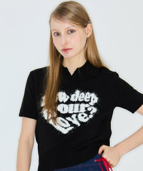 LUVISTRUE LOVE COLLAR KNIT