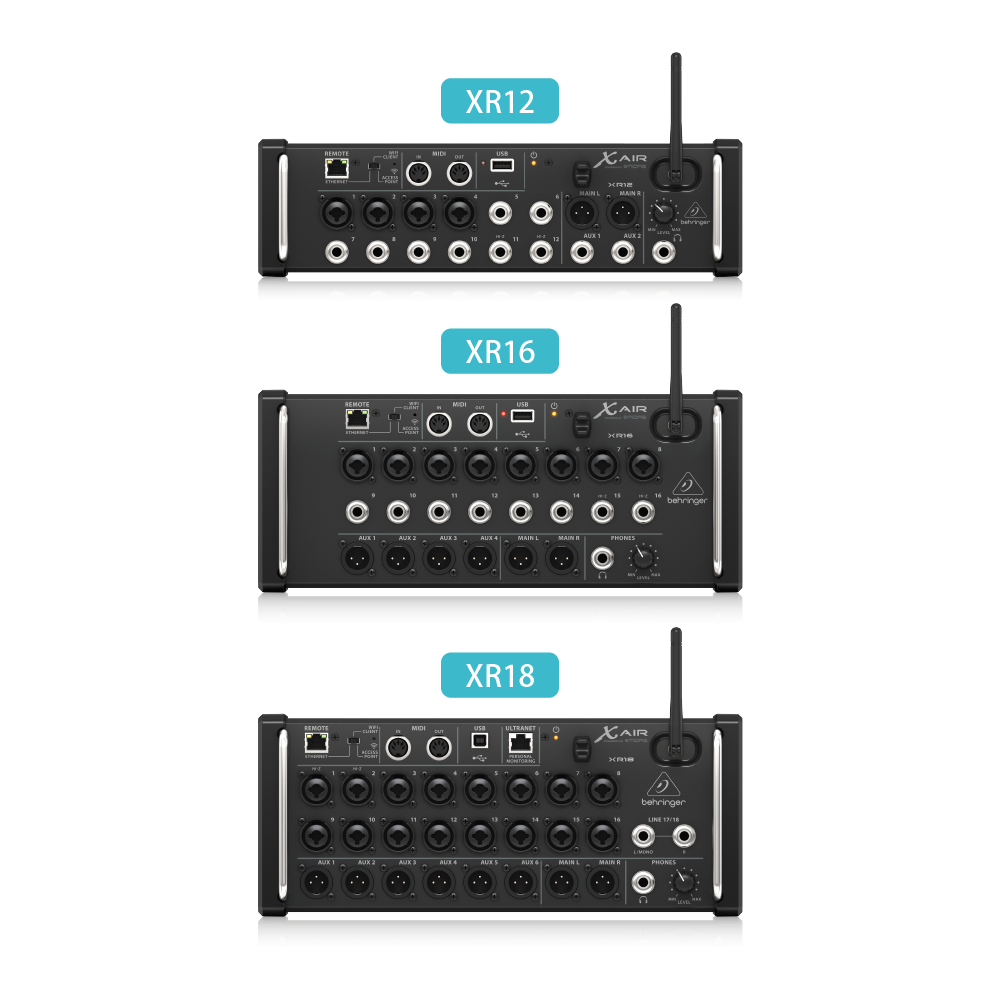 Behringer Behringer / XR系列 便攜式/機架式 數位混音器(XR12/XR16/XR18) 第 2 張圖片｜三峽錄音 / 音響