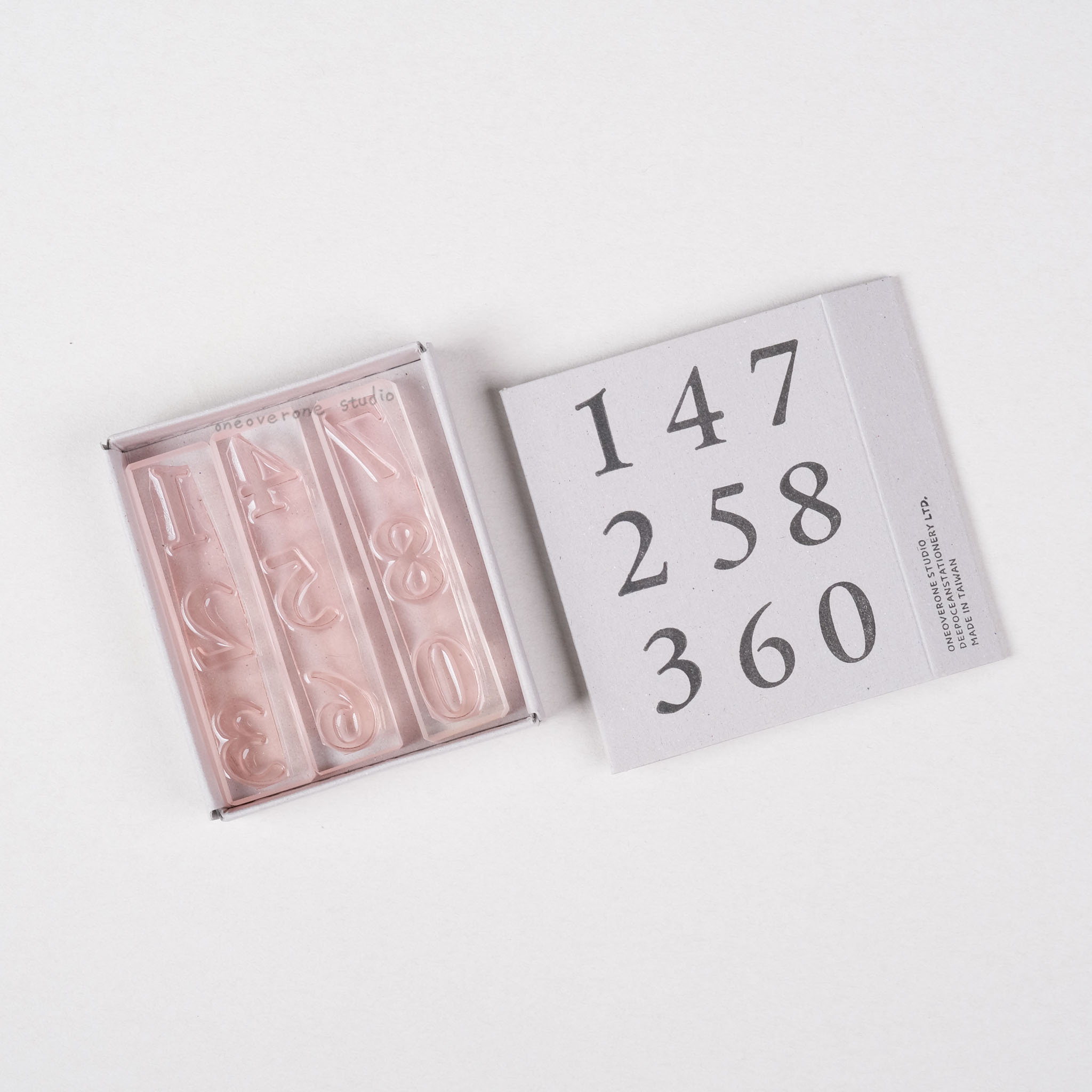 中型 明體數字棒 膠版印章 /一分之一工作室/臺灣