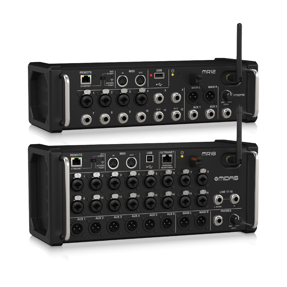 Midas Midas / MR系列 便攜式/機架式 數位混音器(MR12/MR18) — 三峽錄音 / 音響
