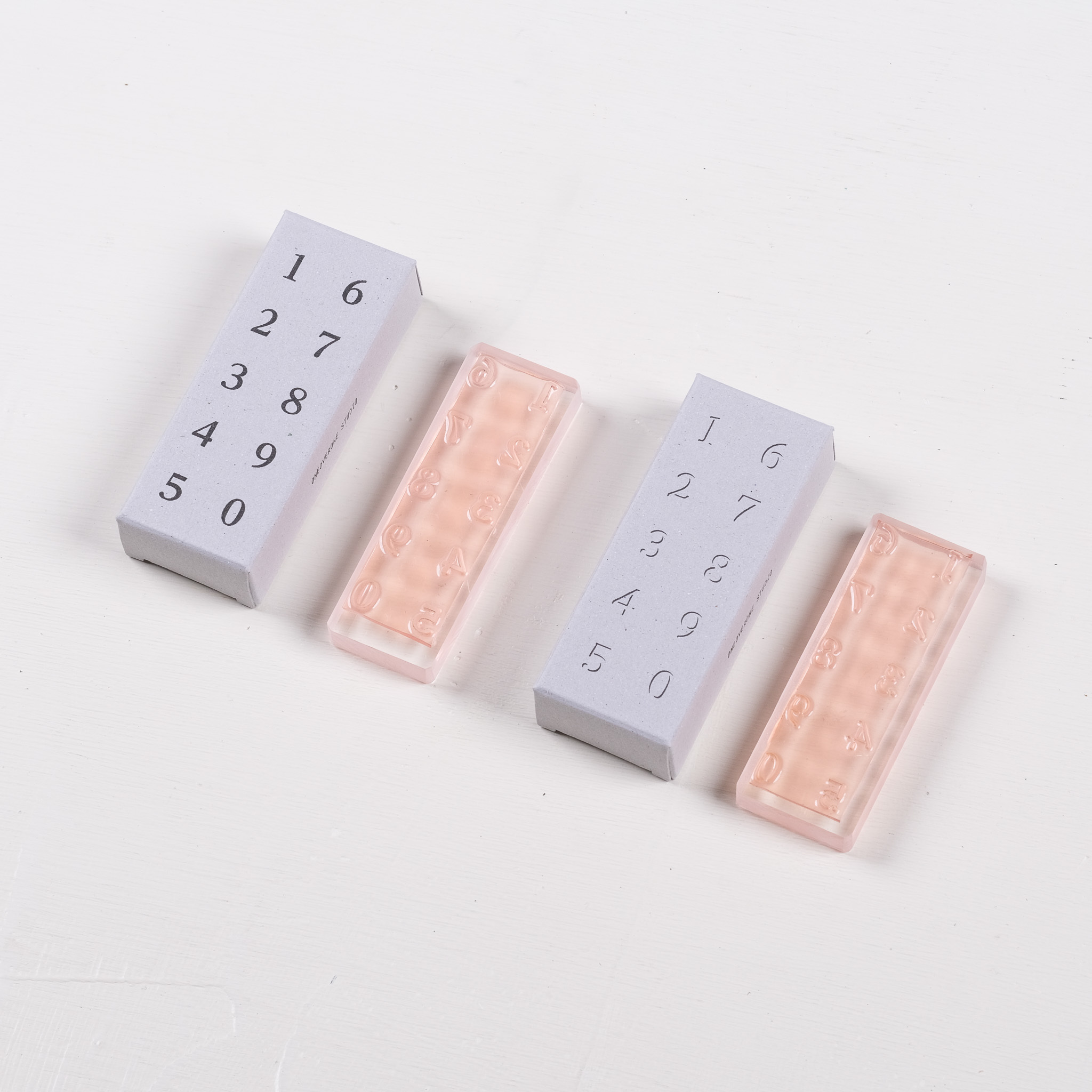 (售完絕版) 擬似凸版印刷數字棒 膠版印章｜一分之一工作室 臺灣