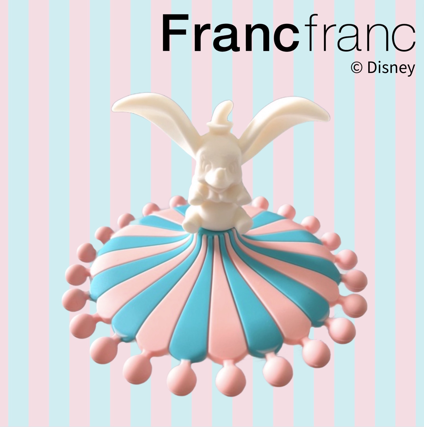 【24H出貨】日本𝗙𝗿𝗮𝗻𝗰𝗳𝗿𝗮𝗻𝗰 𝗫 𝗗𝗶𝘀𝗻𝗲𝘆 小飛象杯蓋(粉藍)