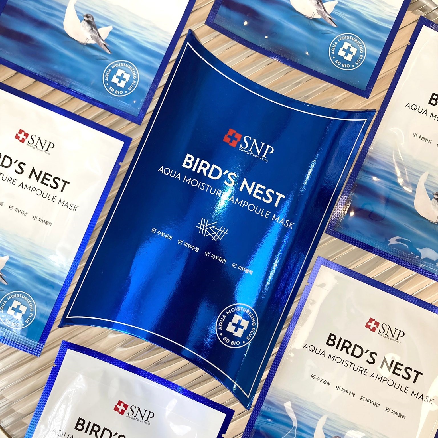 韓國SNP Bird's Nest Aqua Ampoule Mask 海洋燕窩水庫面膜 #DS1080