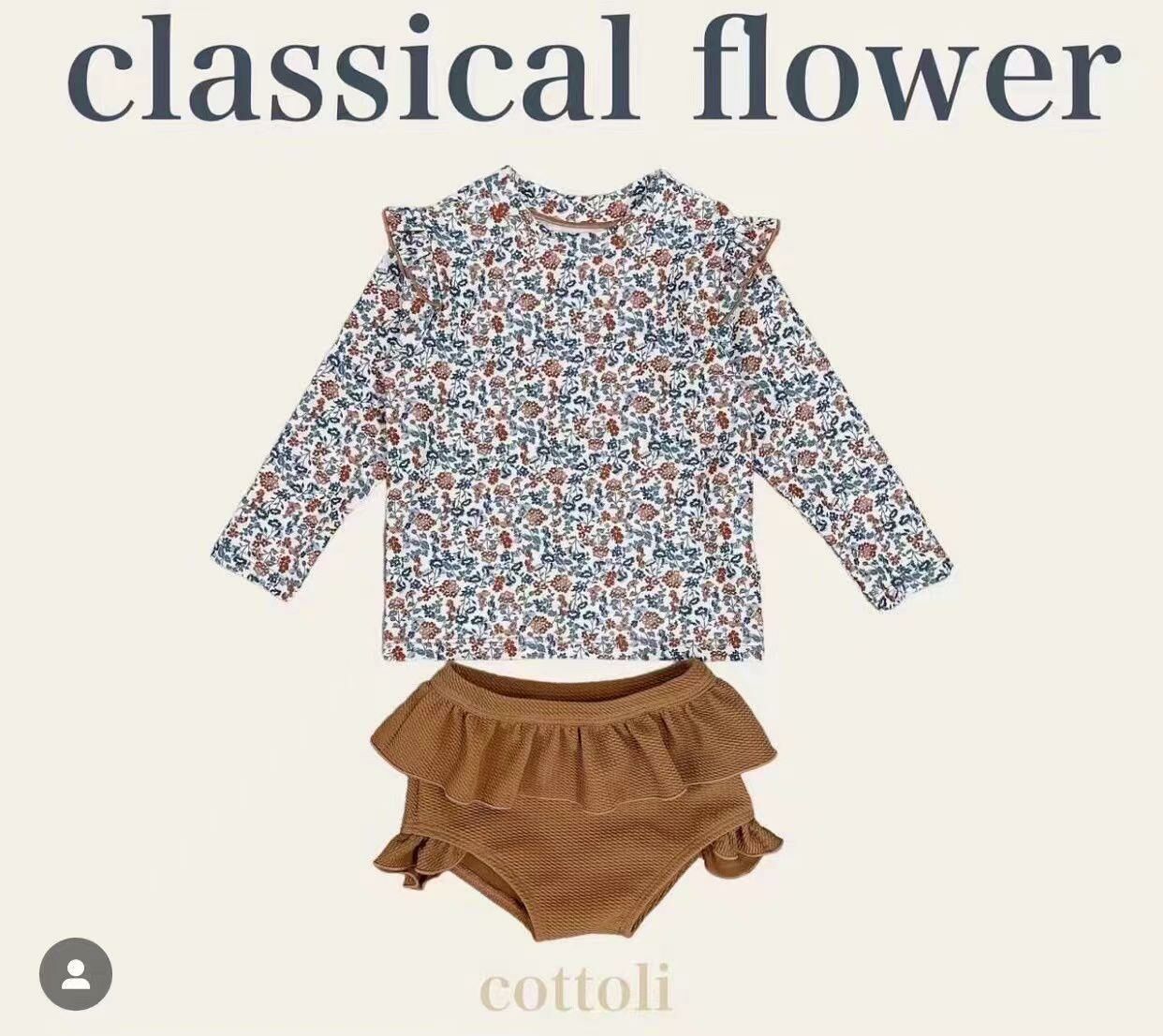 廠單 Cottoli碎花泳衣套裝