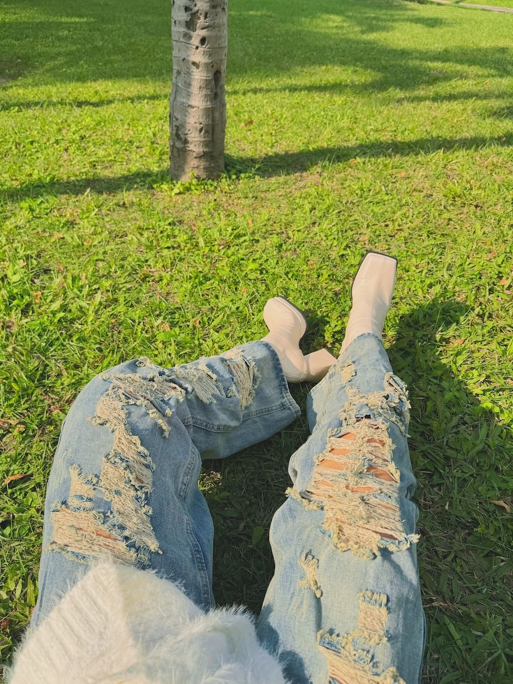 美式大刷破仿舊牛仔褲